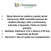 MESA APOYO - MADERA TECA - PATA GRAFITO MESA APOYO - MADERA TECA - PATA GRAFITO