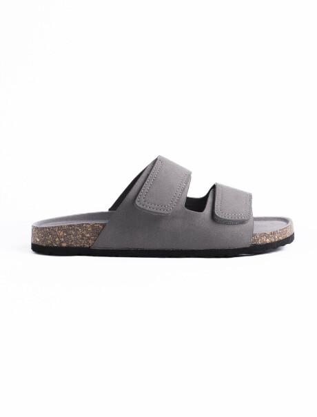 Sandalia con Velcro Marruecos Gris