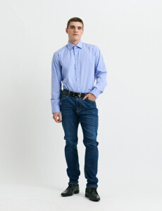 011683 CAMISA VESTIR HARRINGTON LABEL Celeste Oscuro