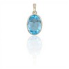 Dije Colgante Oval-Plata 925-Agua Marina-CP3991 conpiedra