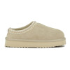Country Pantufla Cuero / Peluche - Tira De Color Fija - Dama - Beige Beige