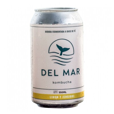 Kombucha limon y jengibre Del Mar 350ml Kombucha Delmar Limon/jeng 355