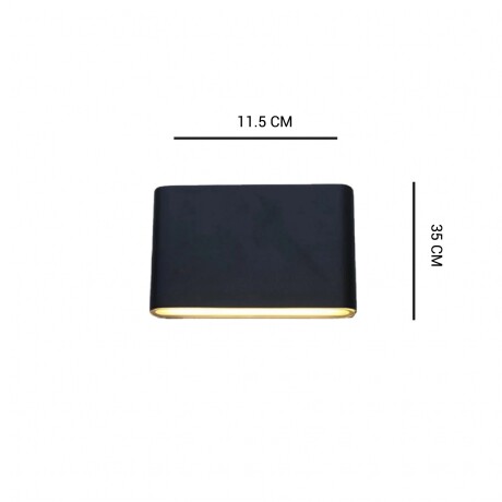 ARTEFACTO UNIDIRECCIONAL OVAL Aplique LED Unidireccional Exterior Graz Small Oval Negro 3W IP65