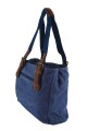 Cartera lona doble cierre Azul