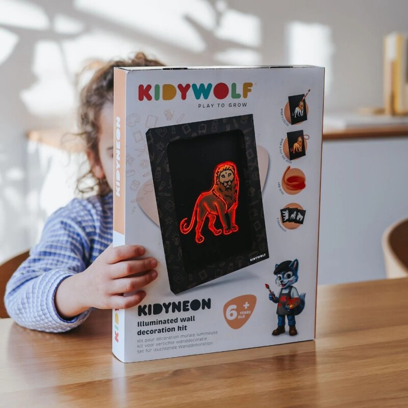 Kit de decoración de pared con luces de animales Kidyneon Kidywolf Kit de decoración de pared con luces de animales Kidyneon Kidywolf