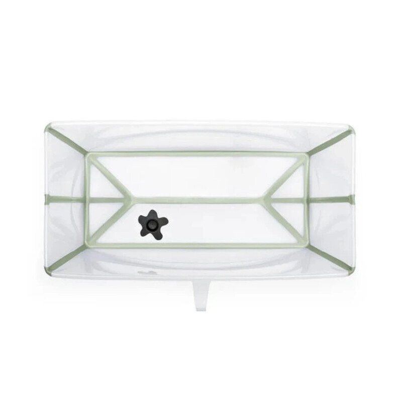 Baño Plegable Flexi Bath Transparente / Verde + Soporte Cuchara Stokke Baño Plegable Flexi Bath Transparente / Verde + Soporte Cuchara Stokke
