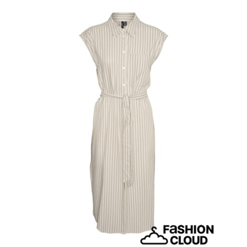 VMMYMILO SL CALF SHIRT DRESS WVN GA Silver Lining