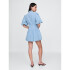 SS BUBBLE MINI SHIRTDRESS - LT HILSON LIGHT WASH