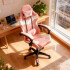 Silla Gamer De Escritorio Ergonomica Pc Gaming Tela Cuero Sintetico Imback Rosa Y Blanca Silla Gamer De Escritorio Ergonomica Pc Gaming Tela Cuero Sintetico Imback Rosa Y Blanca