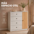 Cómoda Cajonera ComboHome 4 Cajones 1 Puerta Calidad Premium Blanco 1
