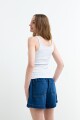 Musculosa en rib tirante finos GRIS MELANGE
