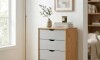 Mesa De Luz 4 Cajones Madera Maciza - Linea Dublin Mesa De Luz 4 Cajones Madera Maciza - Linea Dublin