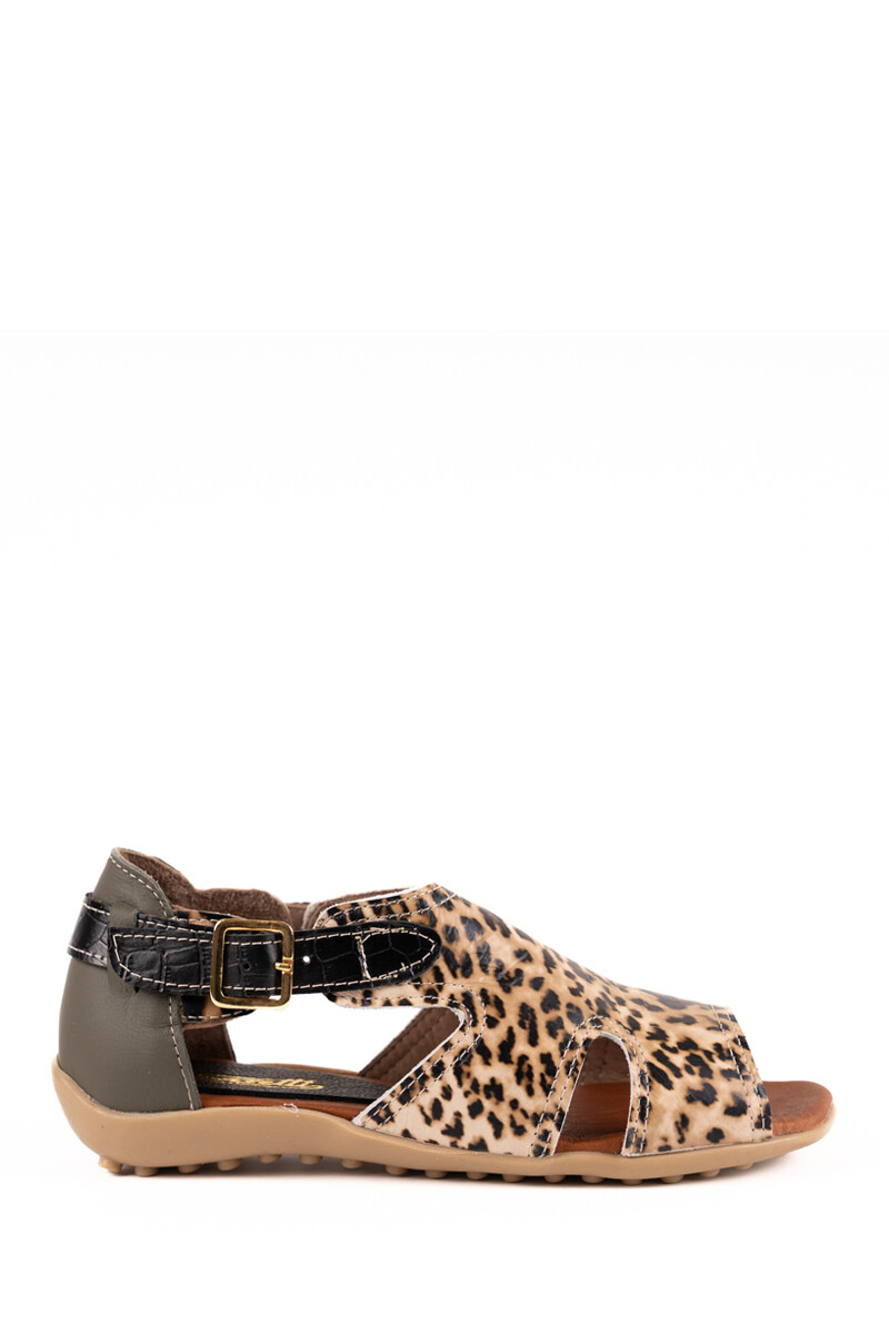 Sandalia Maya Negro Tigre