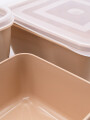 CONTENEDORES MULTIUSO CUADRADO SET X 3 BEIGE