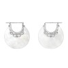 Caravanas circulo - Plata 925 - Nacar - CA4171 conpiedra