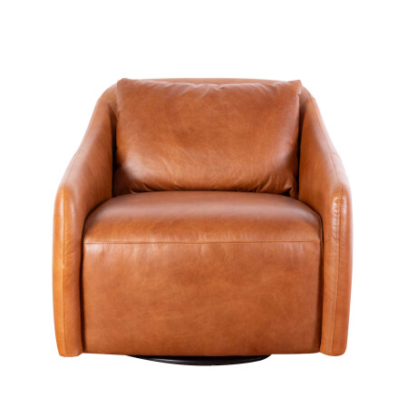 BUTACA GIRATORIA TELA MARRON SKYLAR CASTAÑO