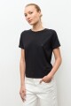 Remera bordado con brillos negro