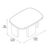 MESA CENTRO ORGANICA 80CM - ZV 04 SEDONA (CD) Unica