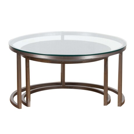 MESA RATONA METAL-VIDRIO-Y-MADERA GRIS SILVER PLATA