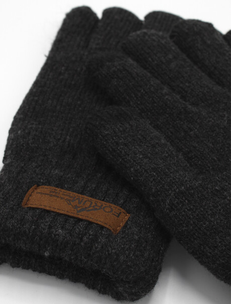 Guantes Tejidos Gris Oscuro