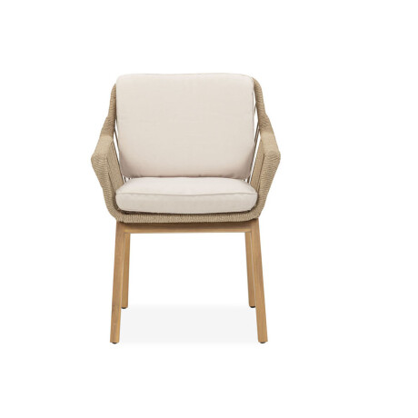 SET DE COMEDOR EXTERIOR MADERA-ACACIA NATURAL-BEIGE CAMEO
