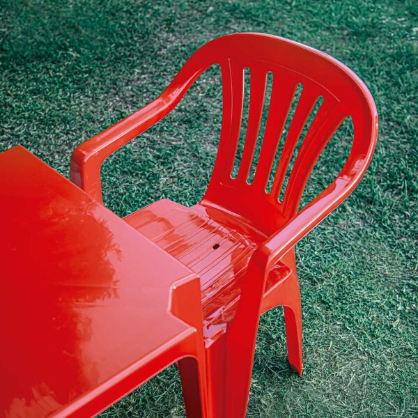 SILLA BELA VISTA CON APOYA BRAZOS MOR ROJA ROJO