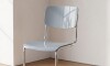 Silla de Comedor Metal Cromado y Madera - Moon Gris