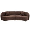SOFA 4 PUESTOS 2PZS CURVED MARRÓN 400738 Unica