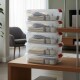 Set x5 caja organizadora 10 lts baja TRANSPARENTE