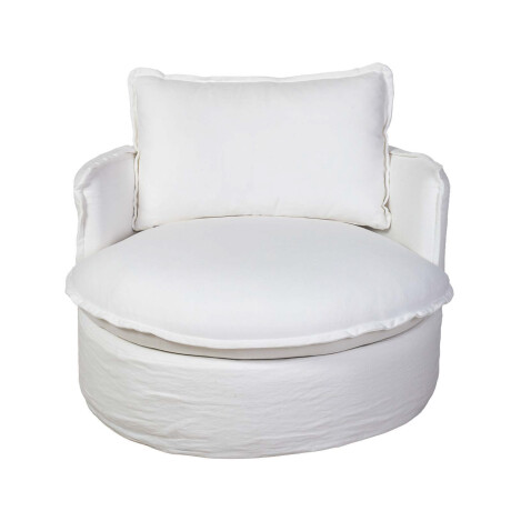 SILLON GIRATORIO 1 CUERPO TELA BLANCO EMMA