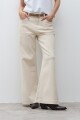 Jean wide leg Aria beige claro