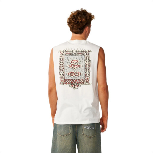 Musculosa Rip Curl Disorder Boneyards Muscle - Blanco Musculosa Rip Curl Disorder Boneyards Muscle - Blanco