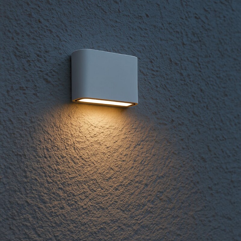 ARTEFACTO UNIDIRECCIONAL OVAL Aplique LED Unidireccional Exterior Graz Small Oval Blanco 3W IP65