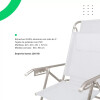 Reposera Baño de Sol Aluminio Zaka 5 Posiciones Blanco