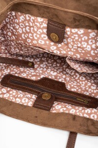 Travel Bag Gamuza Vegana Marrón