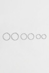 Set de 3 aros de acero grandes plateado