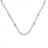 Cadena Estilo Huesito- Plata y Oro - sin piedra -CD5093 sinpiedra