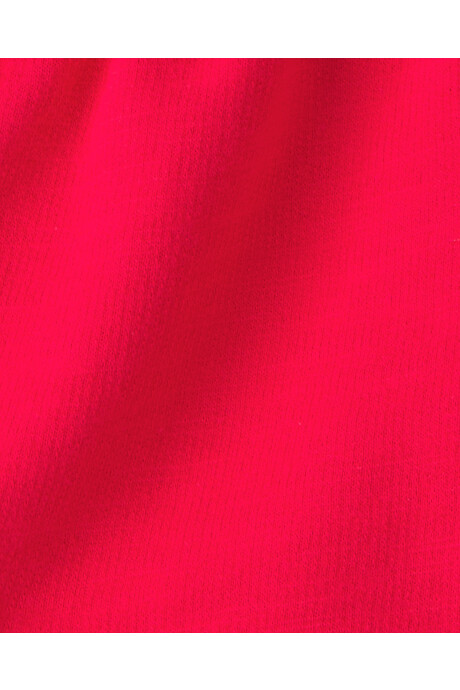 Set dos piezas de algodón, short rojo y remera blanca con rayas azules.Talles 6-24M Sin color