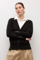 Cardigan abotonado negro