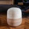 Puff almohadón de piso de yute Bicolor 40cm Natural