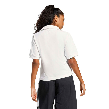Remera de Mujer Adidas Polo Bordado Essentials Blanco - Verde