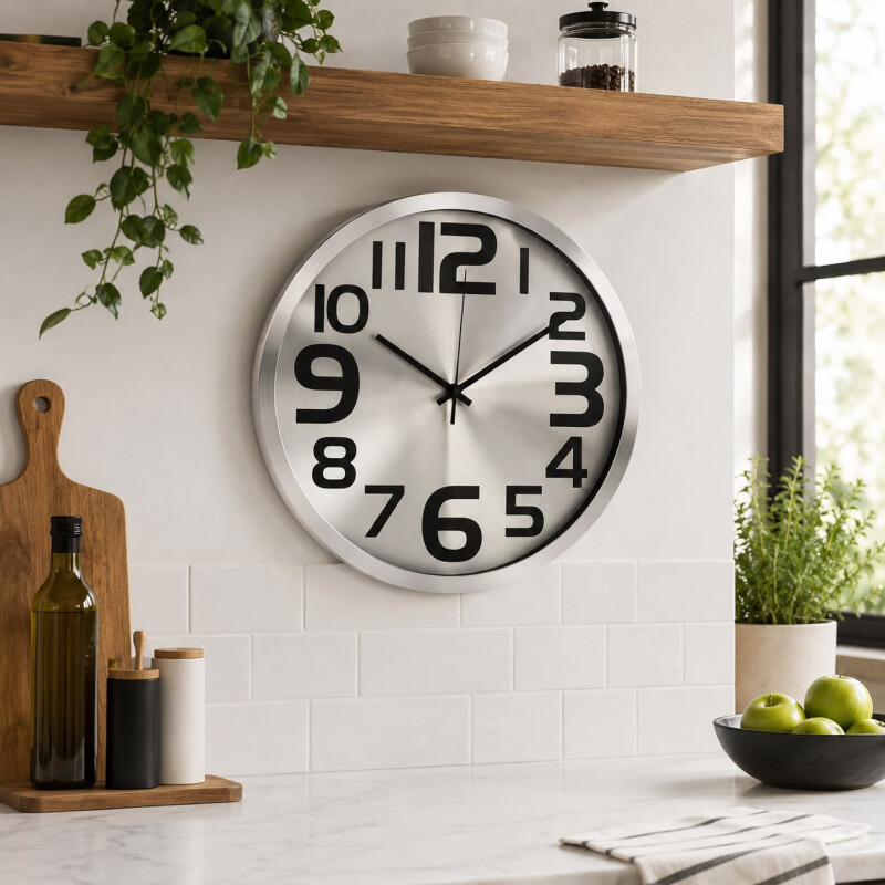 Reloj de Pared D30cm - Plata Reloj de Pared D30cm - Plata