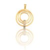 Dije colgante triple aro-Oro bajo-Zirconia-CP8722 conpiedra