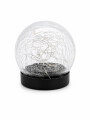 LAMPARA SOLAR ESFERA LUZ CALIDA TRANSPARENTE
