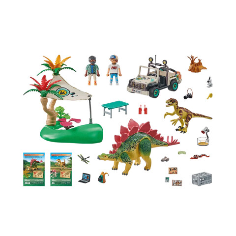 Campamento de Investigación Dinosaurio Playmobil 93 Piezas U