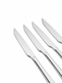Cuchillo Asher De Postre Set 4 Un. Plateado Brillante Color Unico