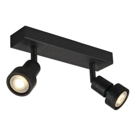 AAS Lámpara De Techo Niza Doble Orientable Negra