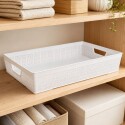 Cesto Canasto organizador Simil Rattan 11,5 litros Blanco Cesto Canasto organizador Simil Rattan 11,5 litros Blanco