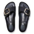 Sandalia Madrid Big Buckle Oiled Leather - Estrecho Negro