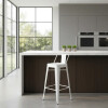 Taburete Tolix en metal con respaldo Blanco